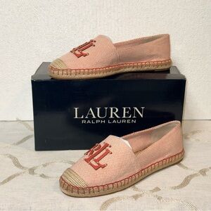 Lauren Ralph Lauren Cameryn III Espadrilles Canvas Leather LRL Size 7